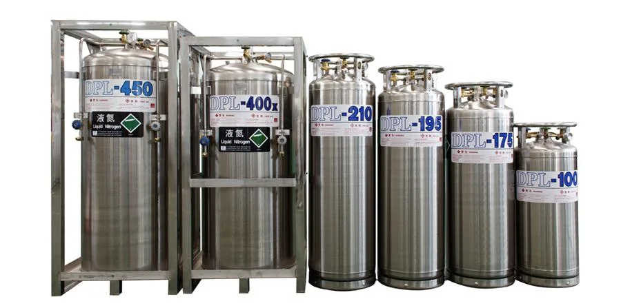 1000L 2.8MPa Vertical Horizontal High Pressure Cryogenic Liquid Dewar Cylinder