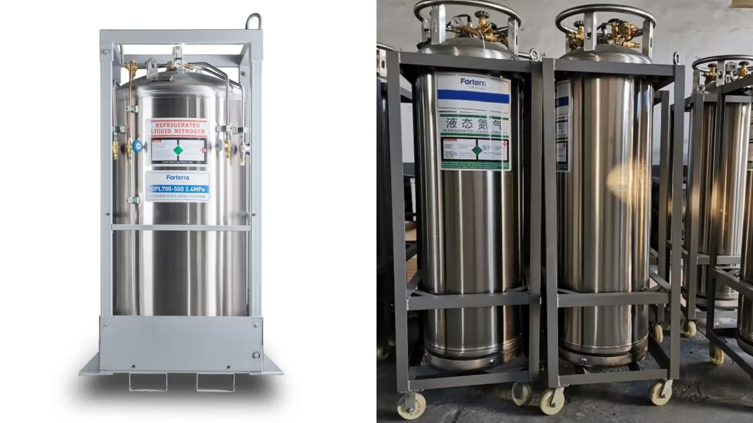 Factory Manufacturer 210L 1.37MPa Mobile Dewar Flask Liquid Nitrogen Cryogenic Gas Container for Oxygen/ Argon /Nirogen