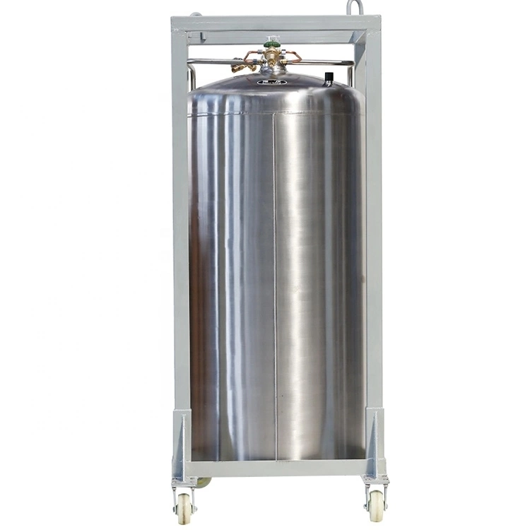 Horizontal Type Liquid Oxygen Nitrogen Argon CO2 Storage Tank Dewar Cryogenic Gas Cylinder