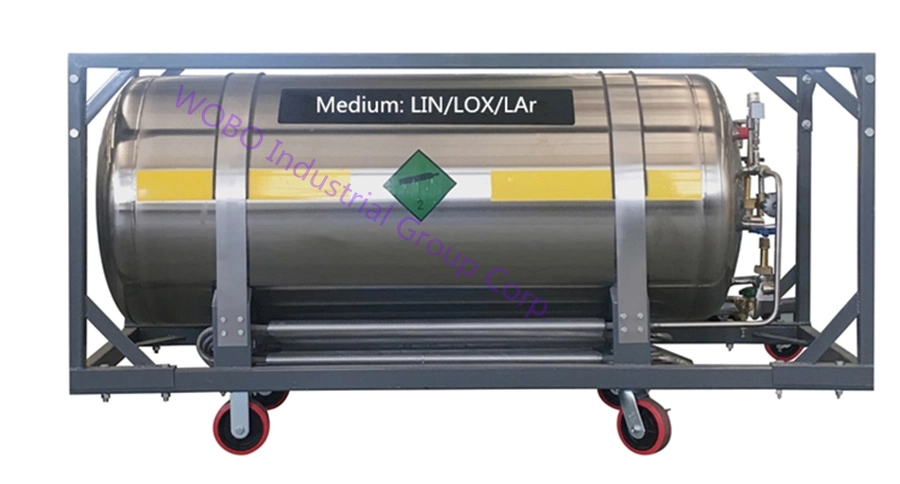 1000L 2.8MPa Vertical Horizontal High Pressure Cryogenic Liquid Dewar Cylinder