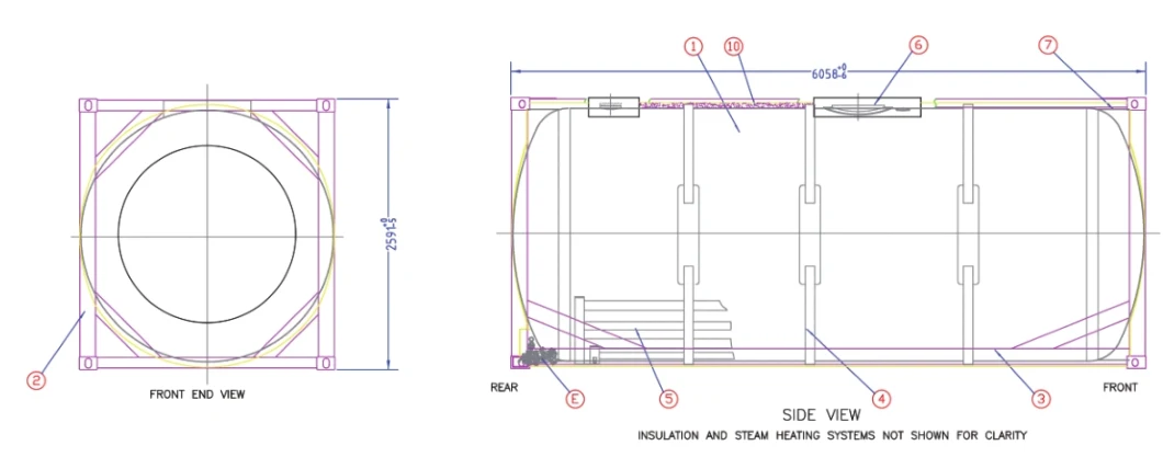 20FT/40FT Cryogenic ISO Storage Tank Container Food Grade