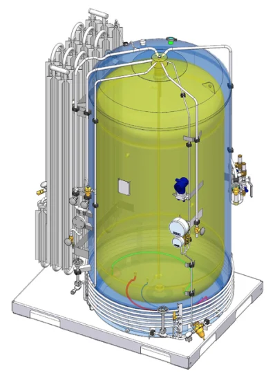 ガソリンスタンド用100nm3/H高圧液体酸素空気環境蒸発器