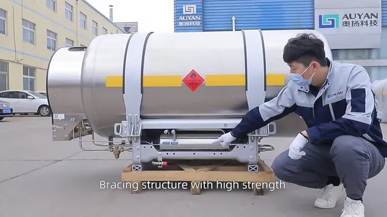 液体窒素を溶接した断熱デュワーボンベ、LPG LNGボンベ